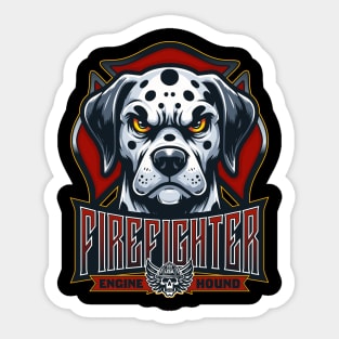 Firefighter Dog Sticker